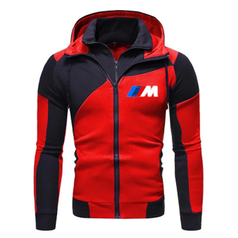 

2021 Fashion High-End Brand Splicing Men's Hooded Men's Casual Fashion Men's Long-Sleeved Sports Coat Spring And Autumn