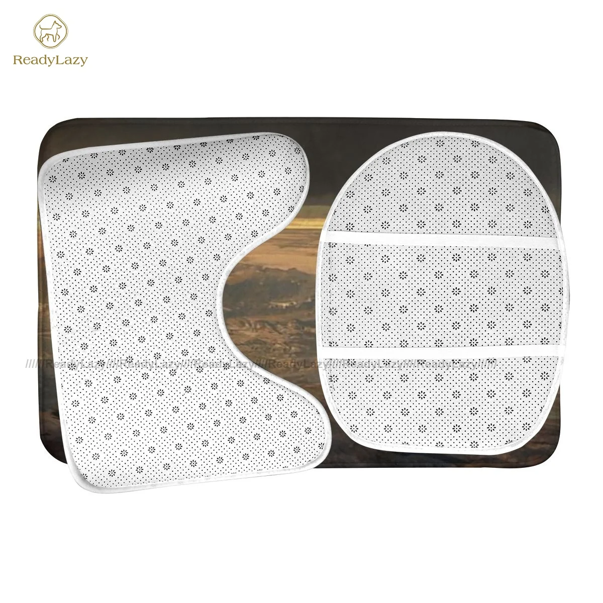 

Tomb Raider Bath Mat Polyester Door 3 Piece Bathroom Mat Set Anti Slip Modern Bathroom Rug