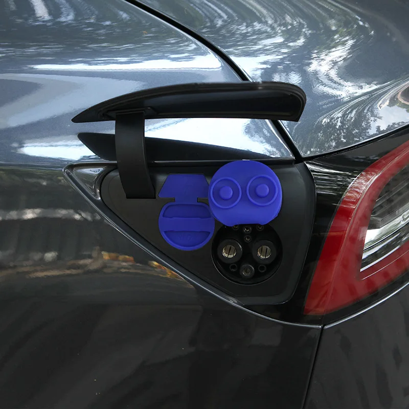 

ABS 1 Pc Silicone Car Styling Charging Port Cover Waterproof Dust Cover For Tesla Model 3 Automotive Modification Accessories