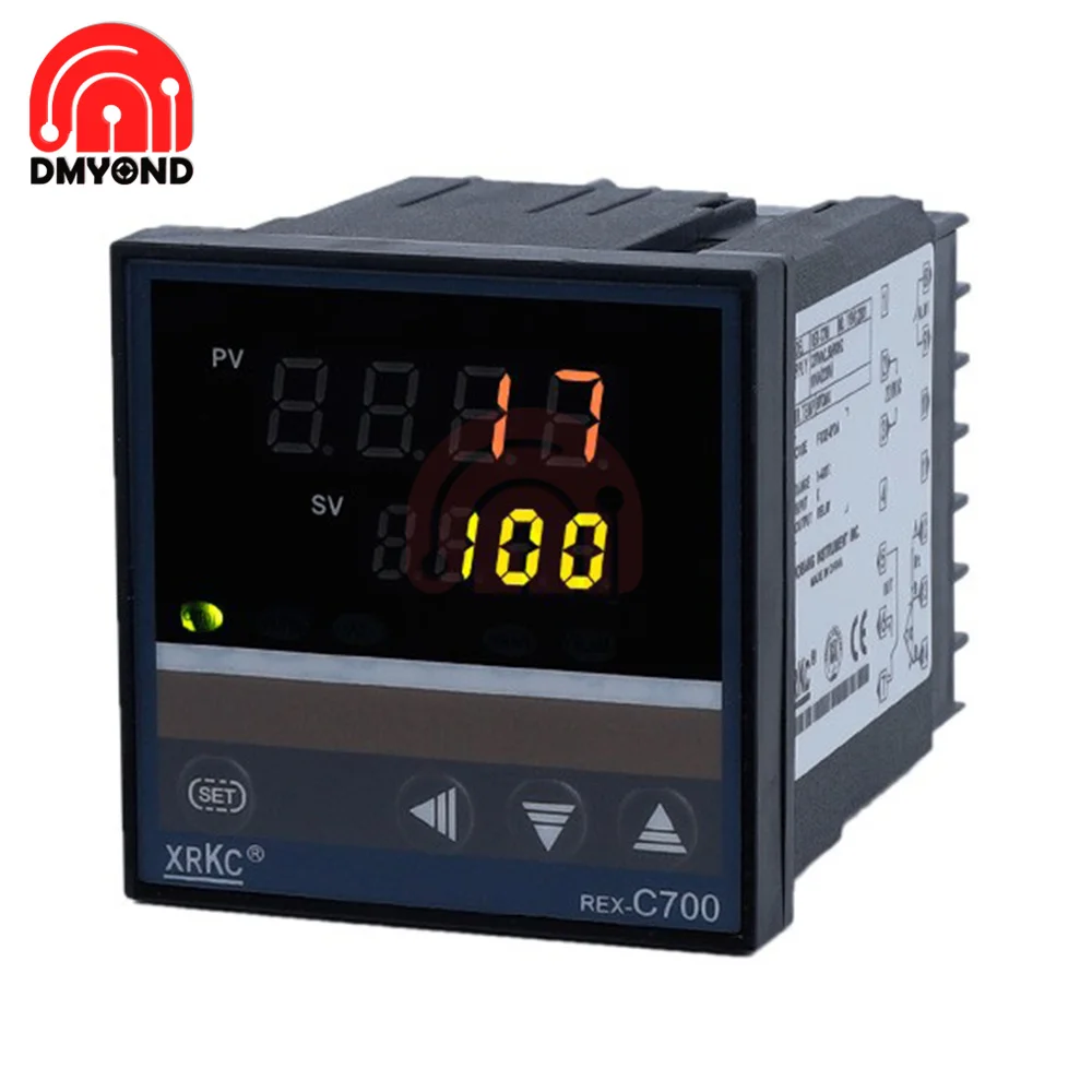 Умный регулятор температуры цифровой PID REX термопара SSR + SSR40DA 40 А Φ 220 В