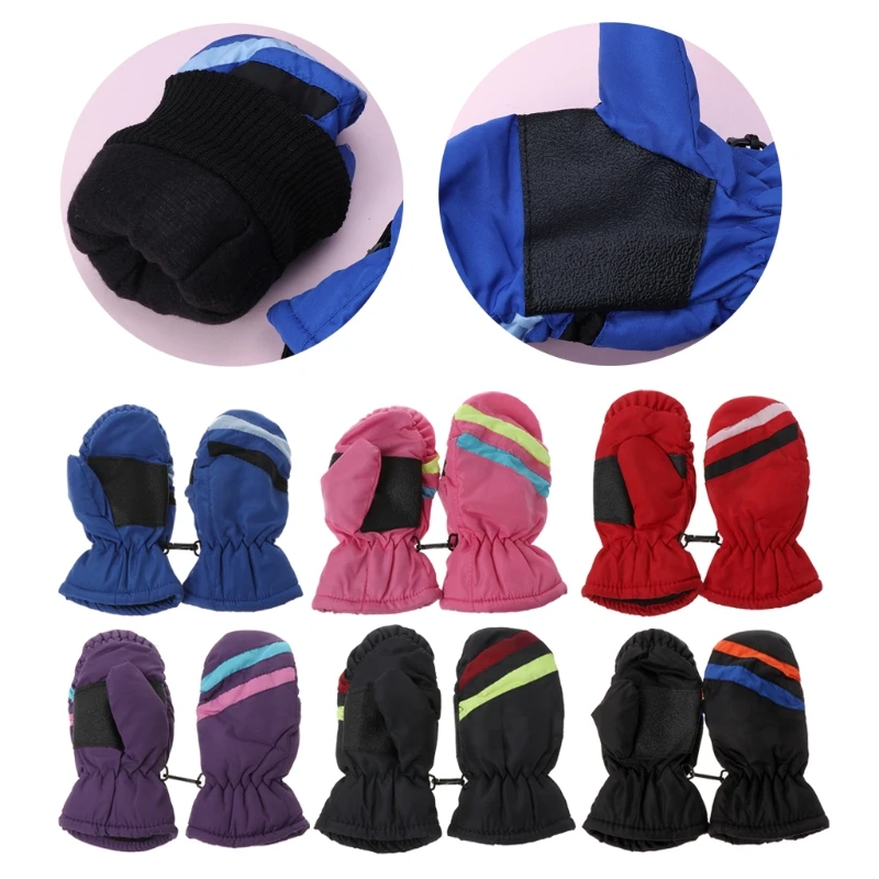 

2-5y Baby Mitten Winter Kids Boys Girls Outdoor Warm Gloves Waterproof Windproof