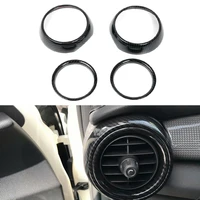 carbon fiber car dashboard side conditioning left right air outlet decorative cover sticker interior styling fit for bmw mini