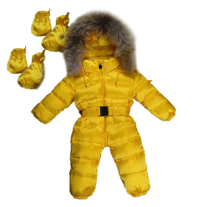 

Newborn Baby Children Hooded Romper Duck Down Jacket Overall Jumpsuit Snowsuit A2UB