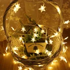 Рождественсветильник гирлянда, s-украшение, 3 м, 20 светодиодов, сказосветильник гирлянда для вечерние ринки, свадьбы, сада, Рождества, уличная и интерьерная гирлянда со звездами