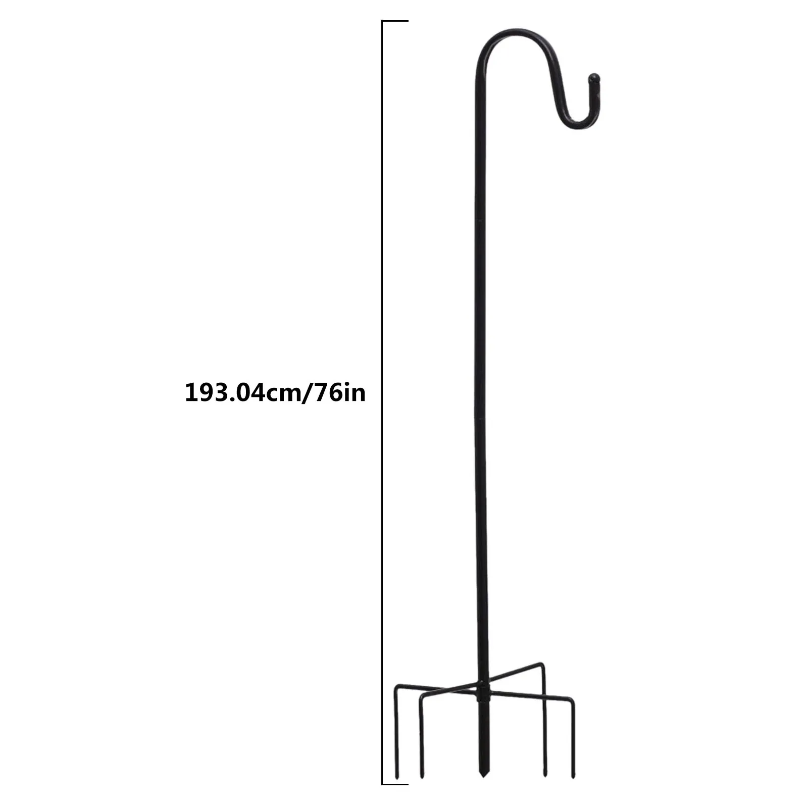 

2pcs/set Outdoor Shepherd Hooks 47 inch Adjustable Garden Shepherd Hooks for Flowerpot Lamp Hook Garden Plant Stand Decoration