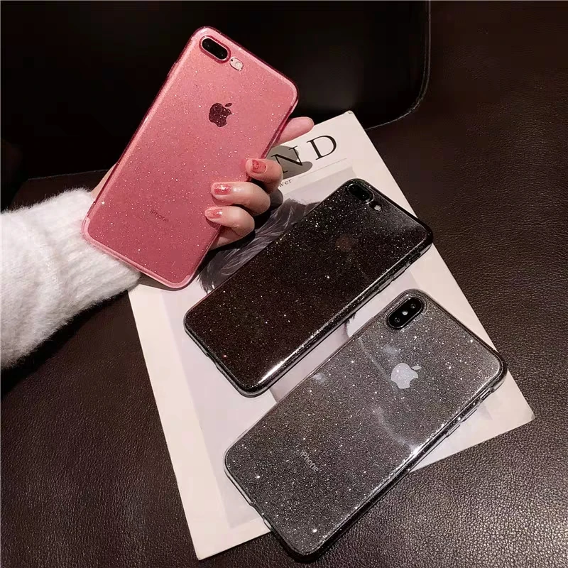 Блестящий розовый мягкий чехол для телефона девочек iphone 7 8 X 6s 6 S Plus Funda XS Max XR Apple |