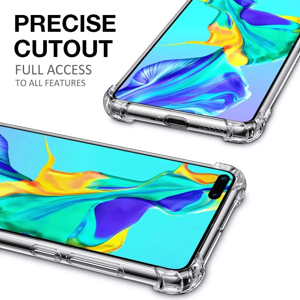 Противоударный чехол-бампер для Huawei P40 Lite E P30 Pro P20 P10 P Smart Z Plus 2019 Nova 3 3i 5T 7i мягкий