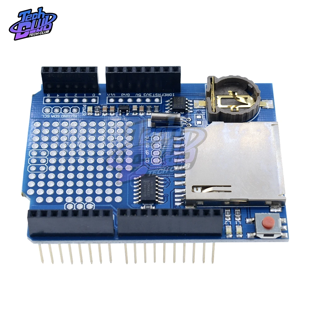 DS1307 Logging Recorder Data Logger Shield Module With Micro SD Slot V1.0 for Arduino | Инструменты