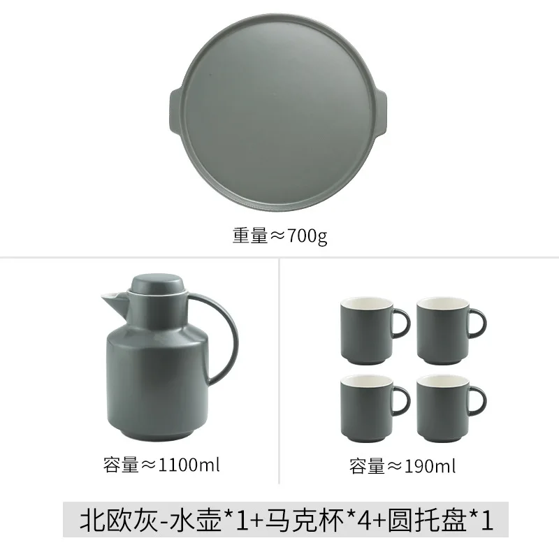 Цветовая глазурованная керамическая кастрюля для холодной воды в скандинавском