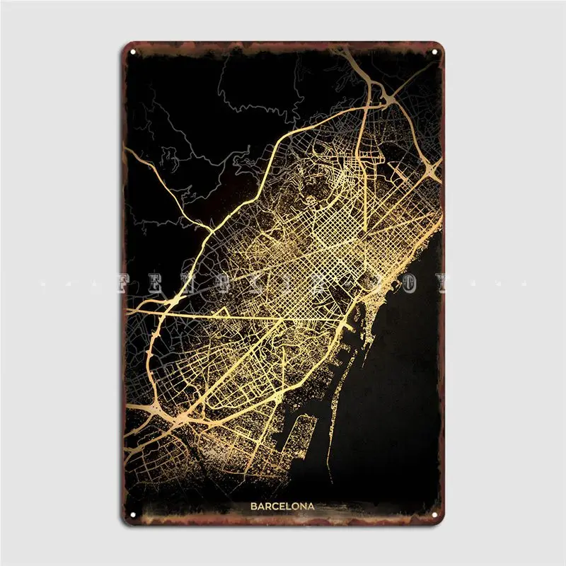 

Barcelona Metal Sign Garage Decoration Decoration Wall Pub Cinema Tin Sign Poster