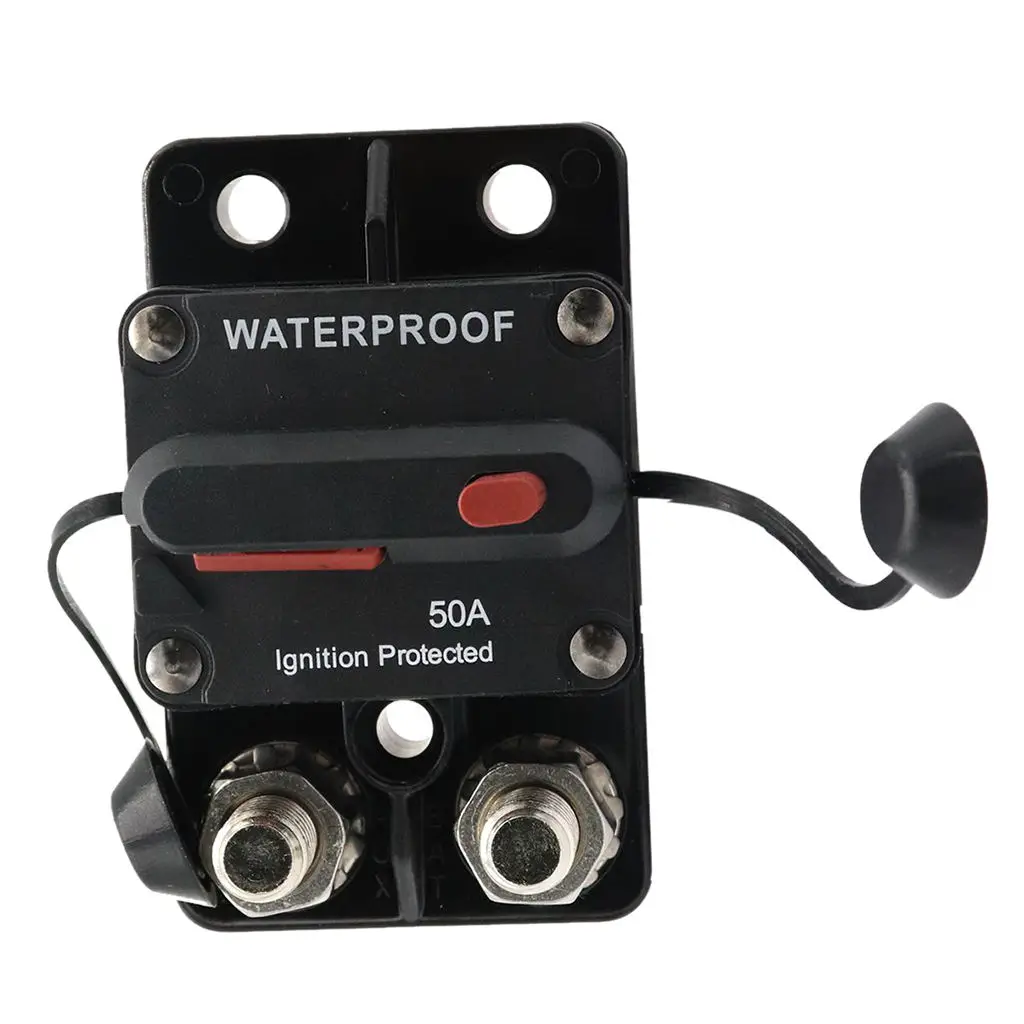 

50A Circuit Breaker Switch with Manual Reset Waterproof for Marine Car