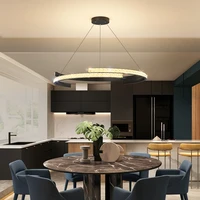 modern led pendant lamp for kitchen island dining room minimalist design lighting fixtures decor black simple hanging chandelier