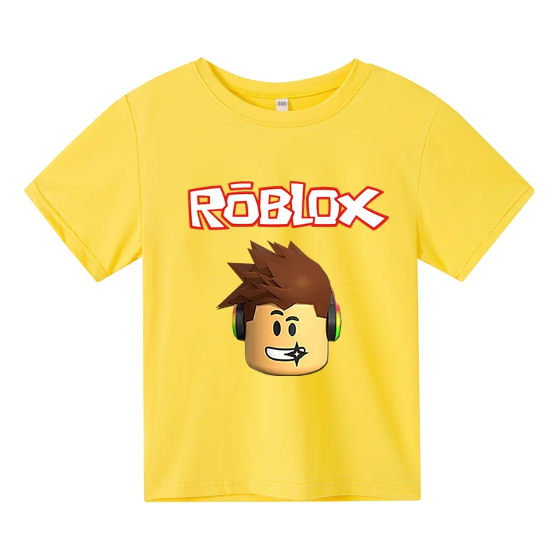 Новинка 2021 Детская футболка Robloxing детские футболки большого размера для
