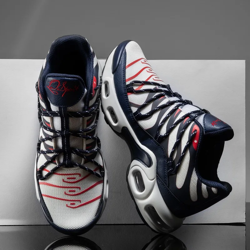 

Running Shoes Men's Non-Slip Summer Casual Fashion Mesh Trend Men's Shoes Breathable Lightweight Lace-Up Air Cushion Sneakers
