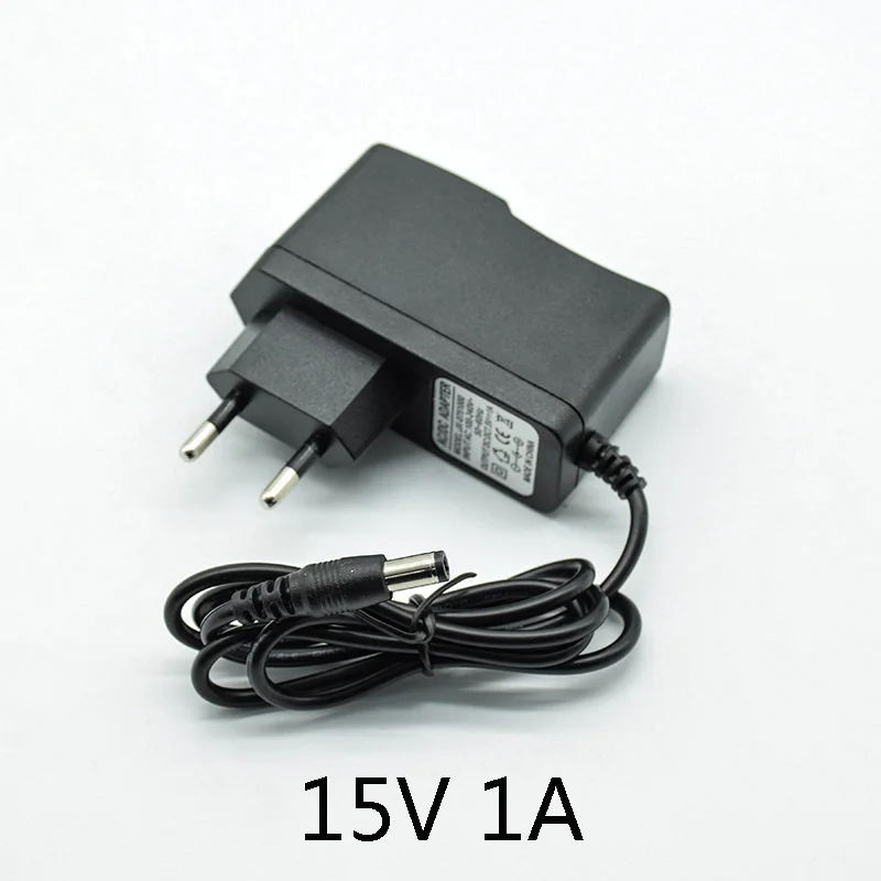 AC/DC адаптер DC 15 в 1A 1.5A 2A AC 100-240 В конвертер питания вольт зарядное устройство