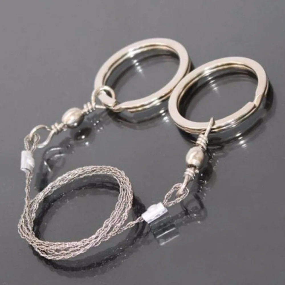 

New Steel Wire Saw Outdoor Camping Hiking Manual Hand Steel Rope Saw Travel Tool Portable Practical Emergency Survival Gear