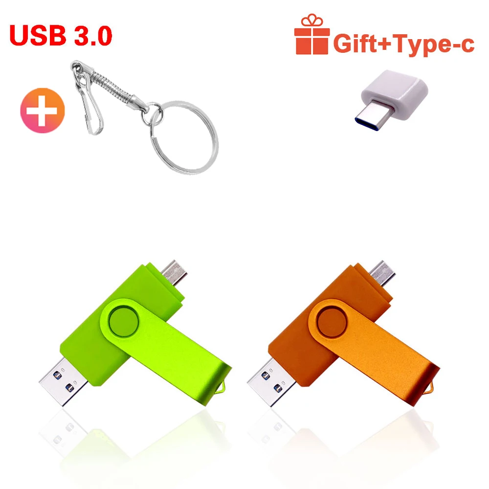Высокоскоростной OTG USB флеш накопитель 512 ГБ 256 Гб металлический 64 128 флешки