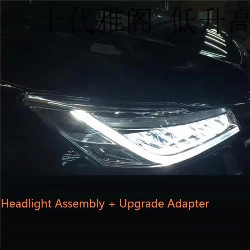 MODEL J Сигнальные Автомобильные светодиодные Drl Cob дневные ходовые наружные фары передние противотуманные задние Автомобильные фары в сборе 16 17 для Honda Accord - Цвет: MODEL J