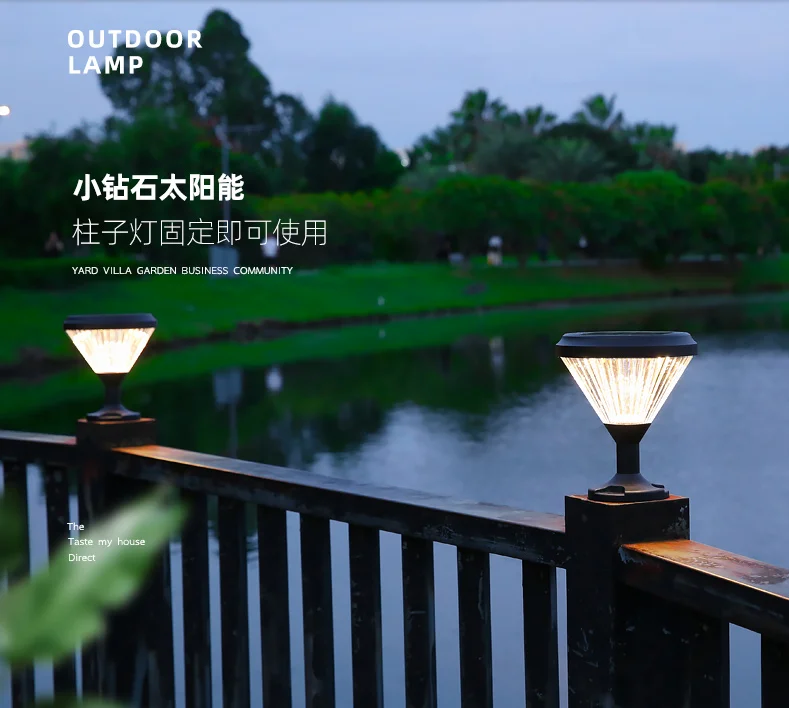 Solar Column Headlights Fence Wall Gate Garden Lights Outdoor Waterproof Villa Yard Pillar | Освещение