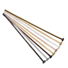 Штифты с плоской головкой, золотистыеСеребристыеРодиевые штифты для изготовления ювелирных изделий, 100 шт., 0,7x20 мм, 0,7x25 мм