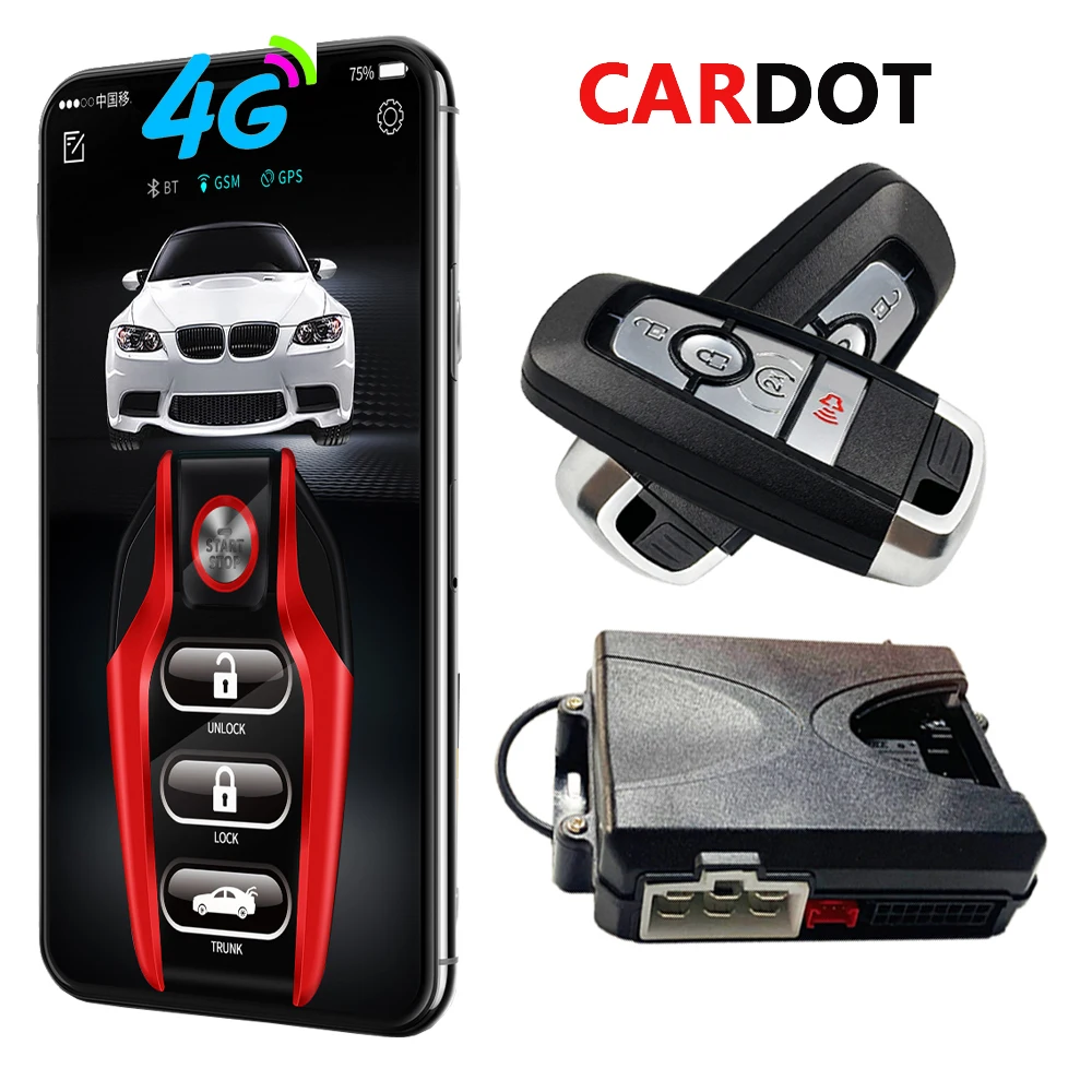 

Drop Shipping KOL Cardot Smart Keyless Entry System Push Start Stop Remote Starter Car Alarms Car Accessories for Rav4