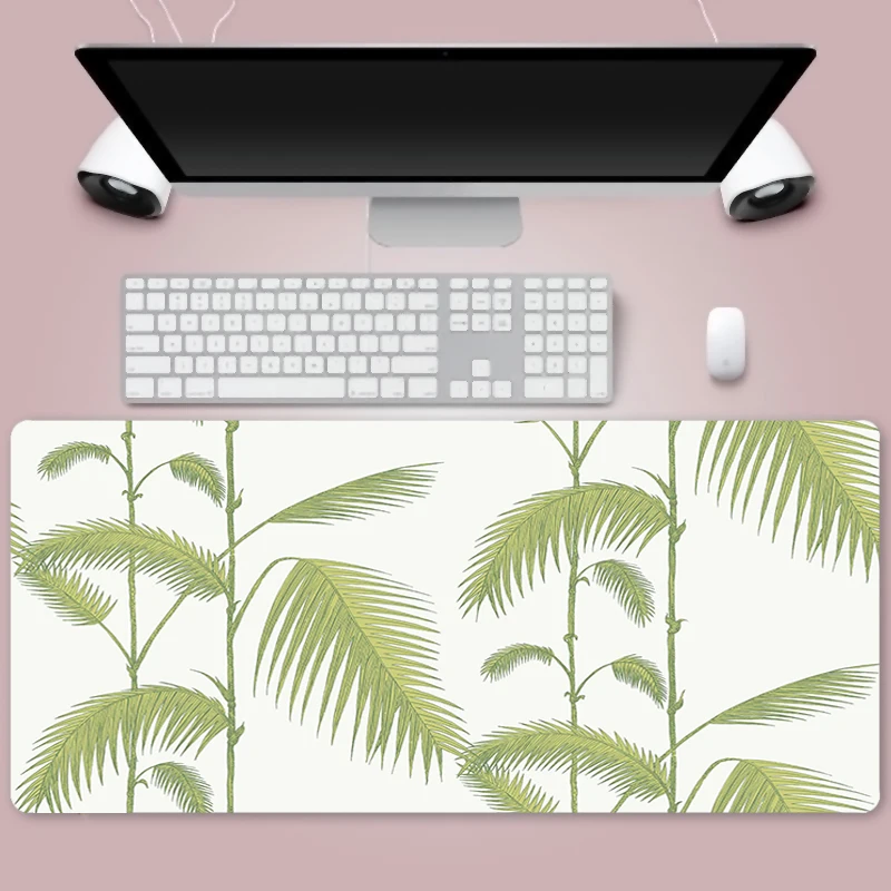 

Palm Leaves Large Mousepad Non-Skid Rubber Of Gamers Gaming Mouse pad Laptop Notebook Desk Mat For Keyboard Pad