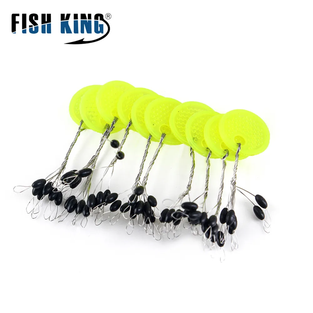FISH KING 10 шт./лот 6 в 1 черная резиновая овальная рыболовная снасть поплавок стопор