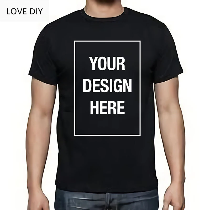 

100% Natural Cotton Custom T Shirt DIY Graphic Or Text Logo Add Your Design Tshirt Soft High Quality Short Sleeve Camisetas