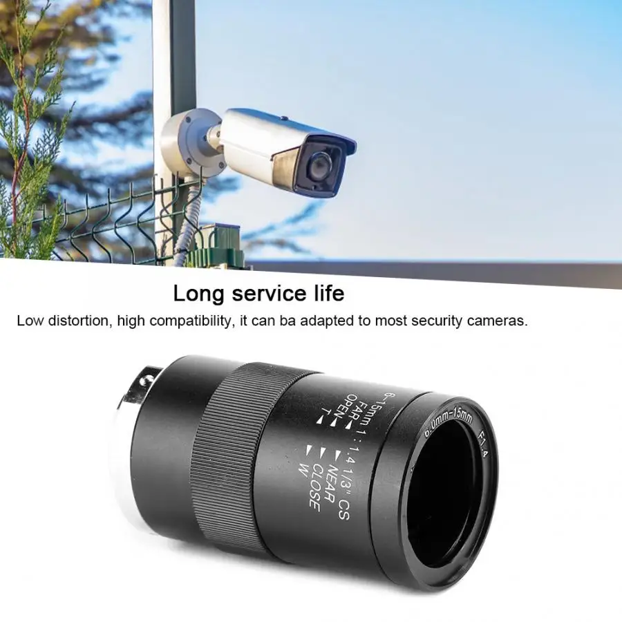 720P 6 15 мм фокусное расстояние CCTV HD Ручная настройка апертуры Объектив CS крепление