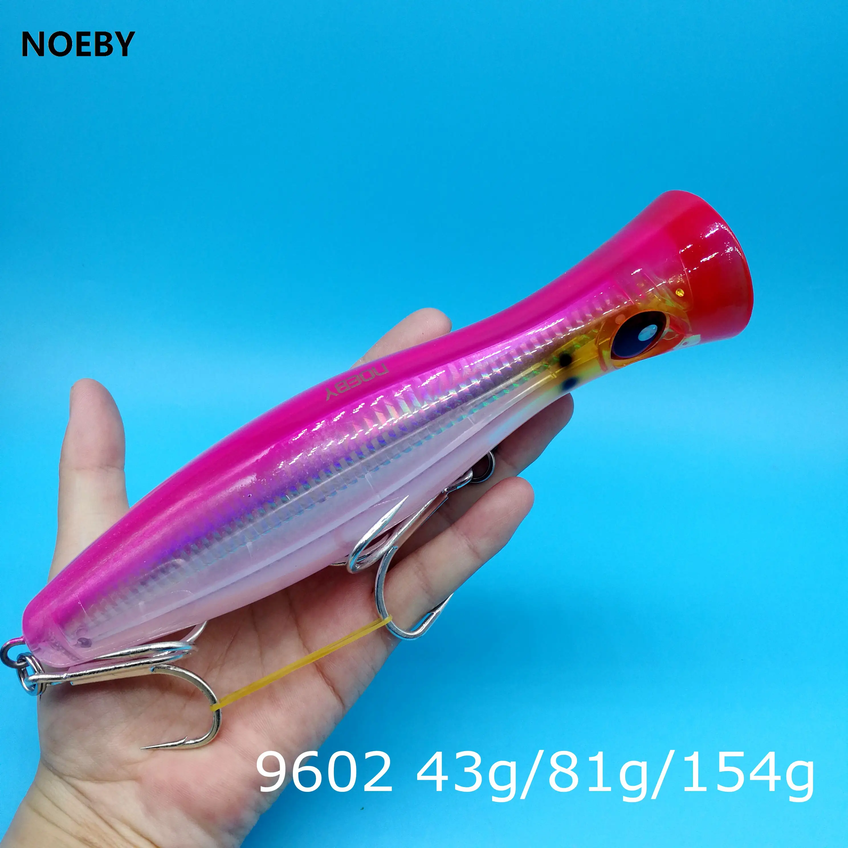 Noeby 1 шт. Topwater big Poppers 43 г/81 г/154 г 6 цветов глубокие морские рыболовные приманки верхняя вода тунец твердая приманка тройные Крючки