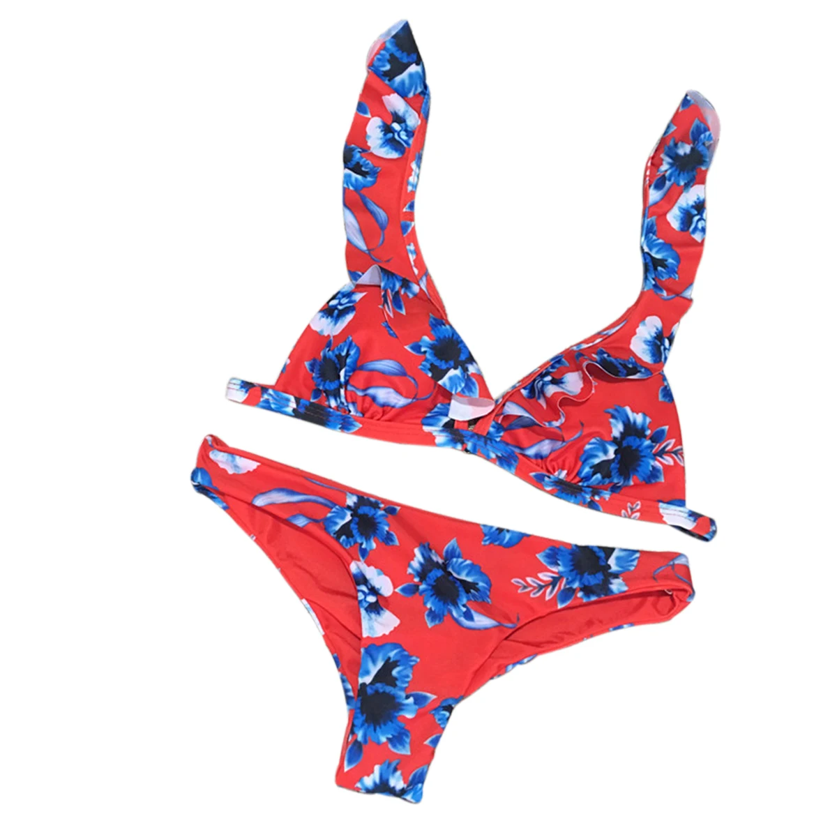 Женский купальник женский с цветочным принтом из двух частей сексуальный