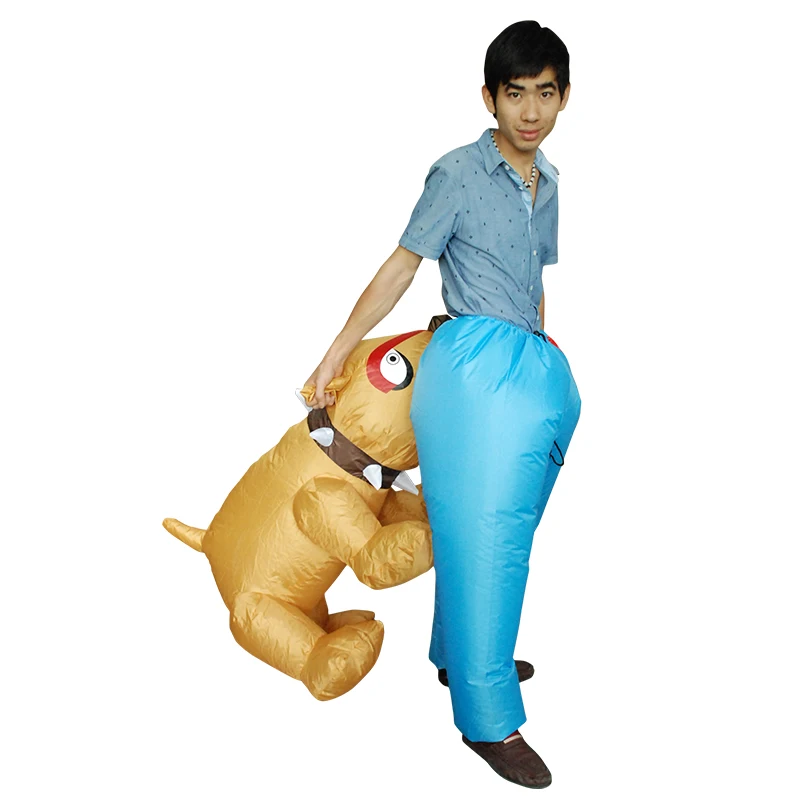 

Funny Dog Biting Butt Inflatable Cosplay Costume Adult Halloween Cosplay Suit Carnival Party Dress Christmas Animal Clothers
