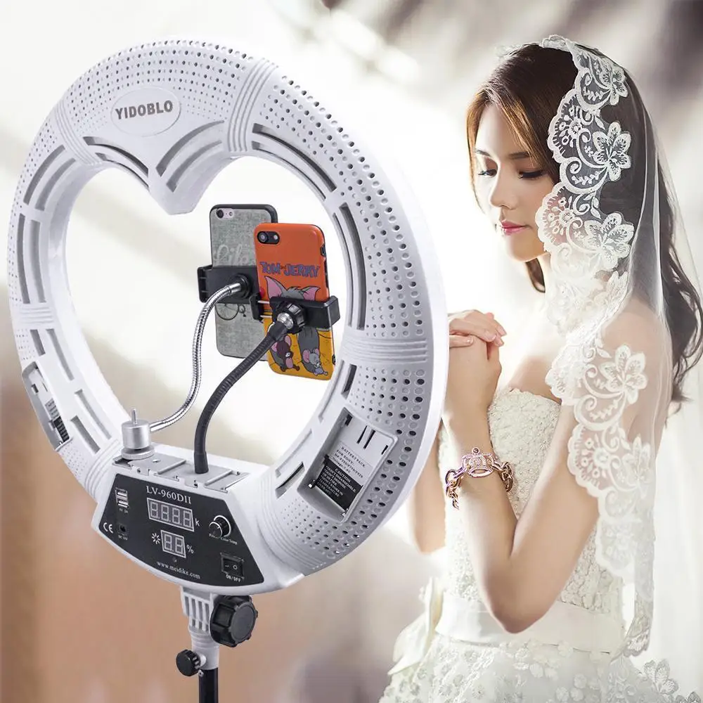 

96W Ringlight For Makeup Live Fill Light Ring Light LED Selfie Heart-Shaped Dimmable YouTube Lamp Photo Video Camera Phone
