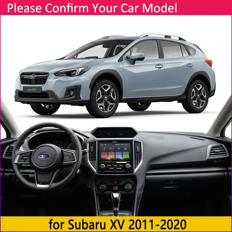 Для Subaru XV 2011 ~ 2020 Противоскользящий коврик для приборной панели солнцезащитных