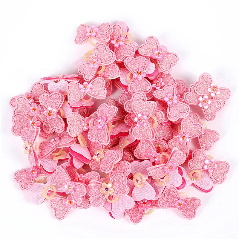 

Милая собака в форме банта бижутерия повязка с цветами на голову резиновая повязка на голову ручной работы шерсти домашних животных повязк...