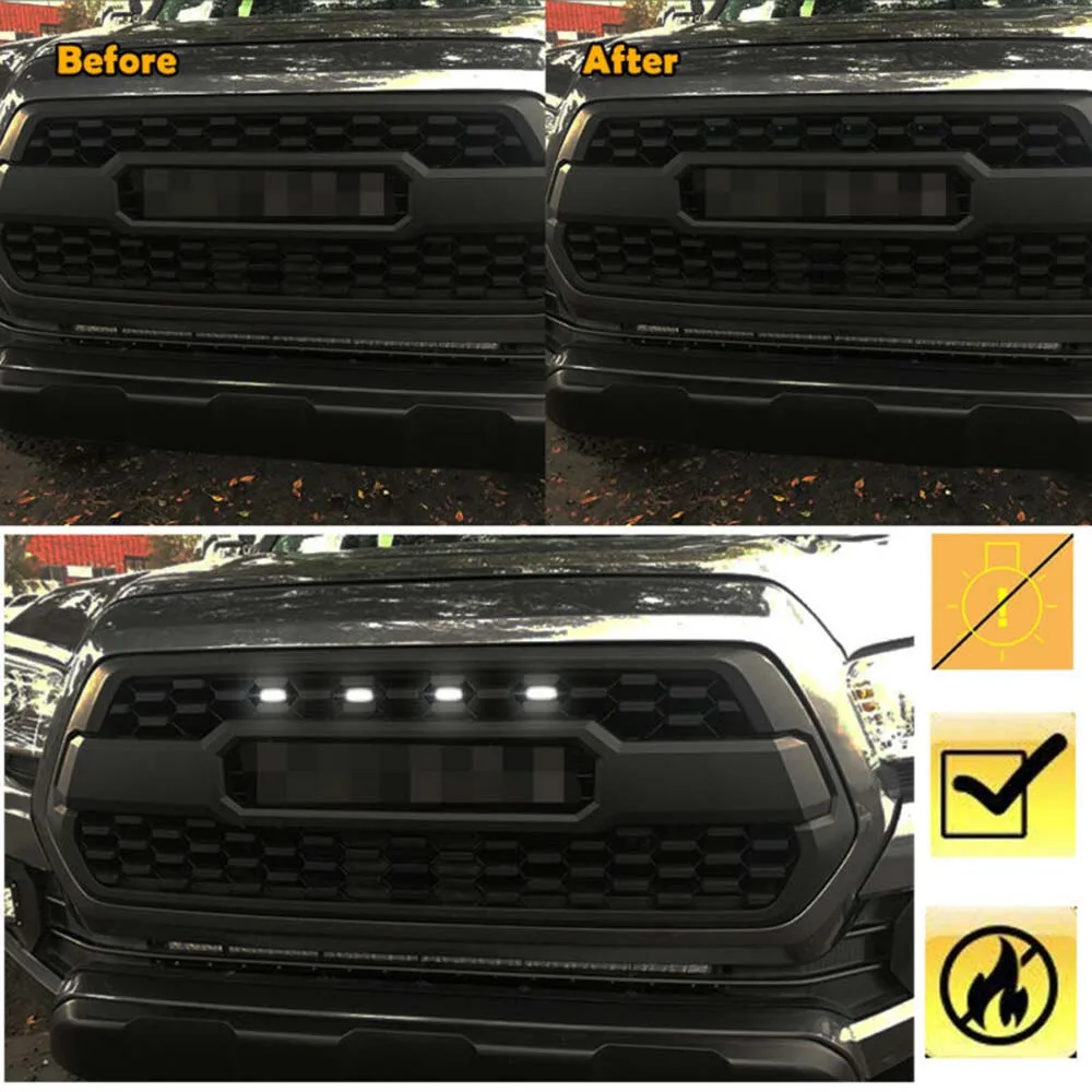 Передняя светодиодная решетка супер яркая для Toyota Tacoma TRD Pro гриль Замена Авто