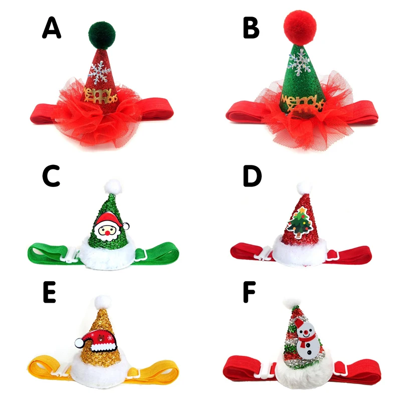 Милая Рождественская шапка для домашних животных головной убор собаки кошки