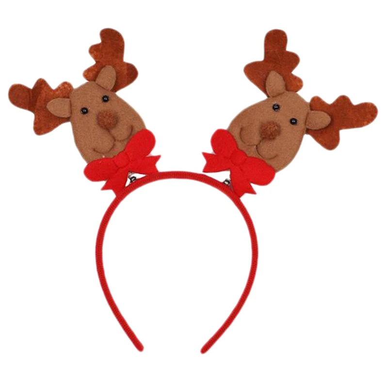 

6Pcs Christmas Santa Headbands Reindeer Antlers Headband Snowman Costume Hair Hoop for Christmas Holiday Party