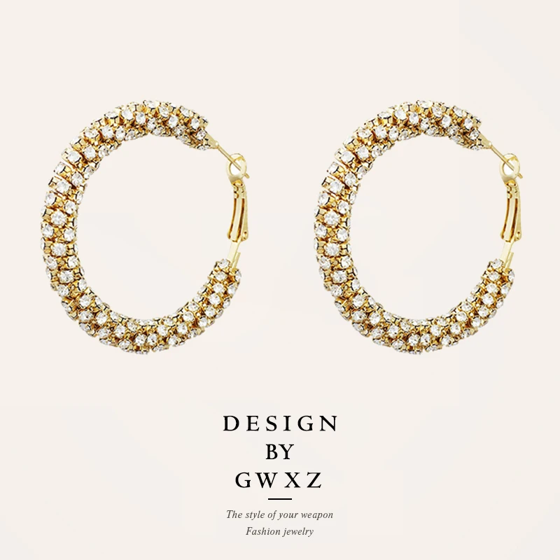 1 пара модные женские и девичьи трендовые Золотые/серебряные большие серьги