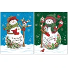 5D алмазная живопись сделай сам, снеговик, полная выкладка, квадратная Алмазная вышивка, мозаика, зимняя снежная сцена, Рождественское украшение для дома, подарок