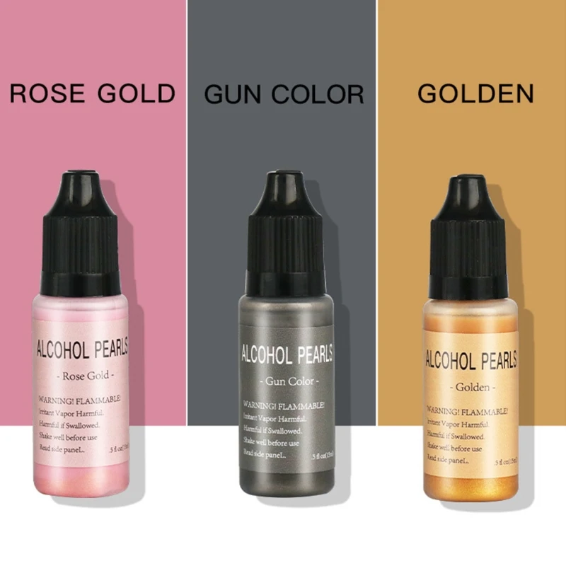 

Metallic Alcohol Pigment Resin Dye Alcohol-Based Ink Concentrated Paint Epoxy Resin Colorant Resin Casting Crafts15ml