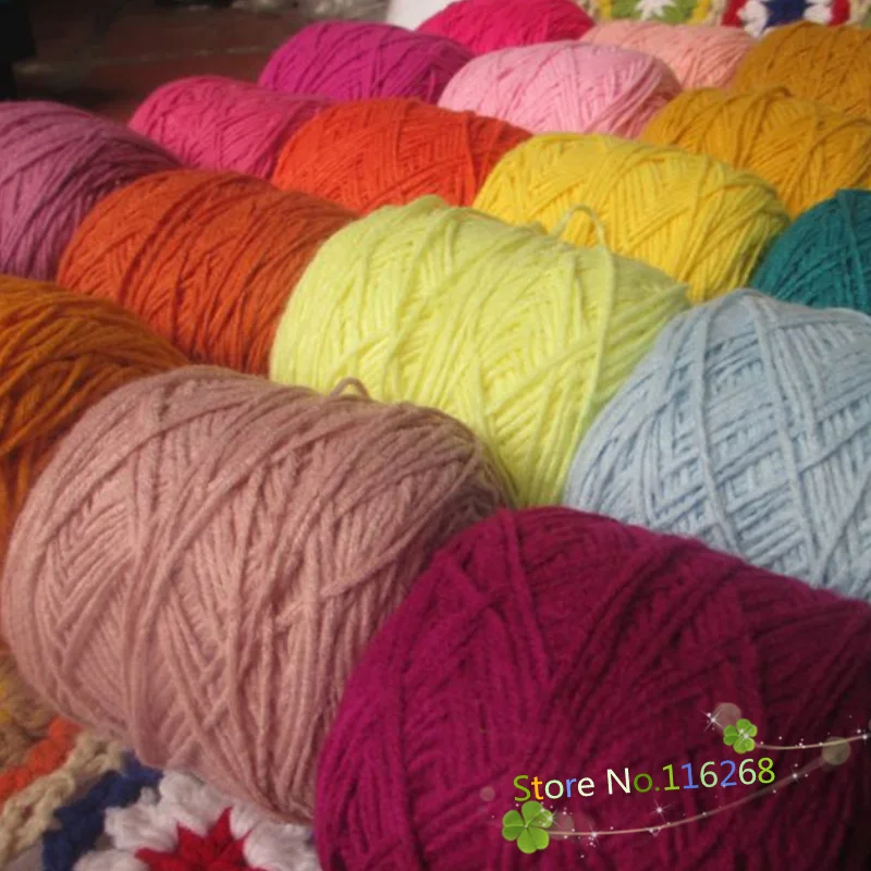 2 шарика * 100 г Детская шерсть Мода 100% акриловая козья норка пряжа для вязания