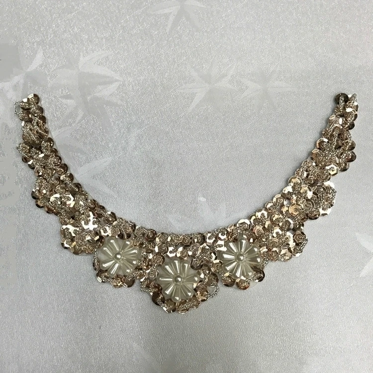 Блестящий костюм для женщин и детей 5 см шириной с жемчужными блестками лентой