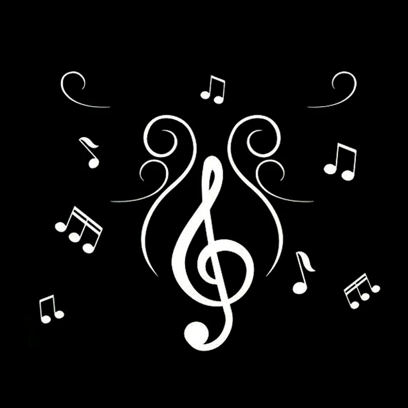 

18.6CM*15.3CM Fashion Music Vinyl Decor Black/Silver Decal Car Sticker S9-0744