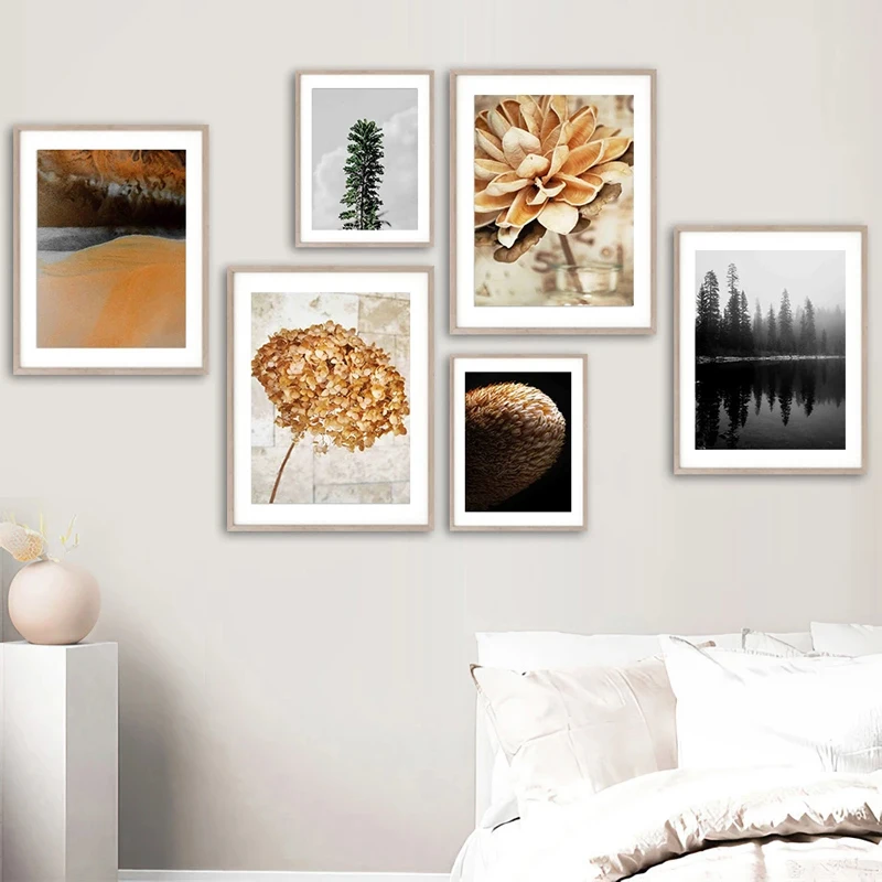 Hyacint цветок елка озеро облако фотокартина на холсте скандинавские постеры и