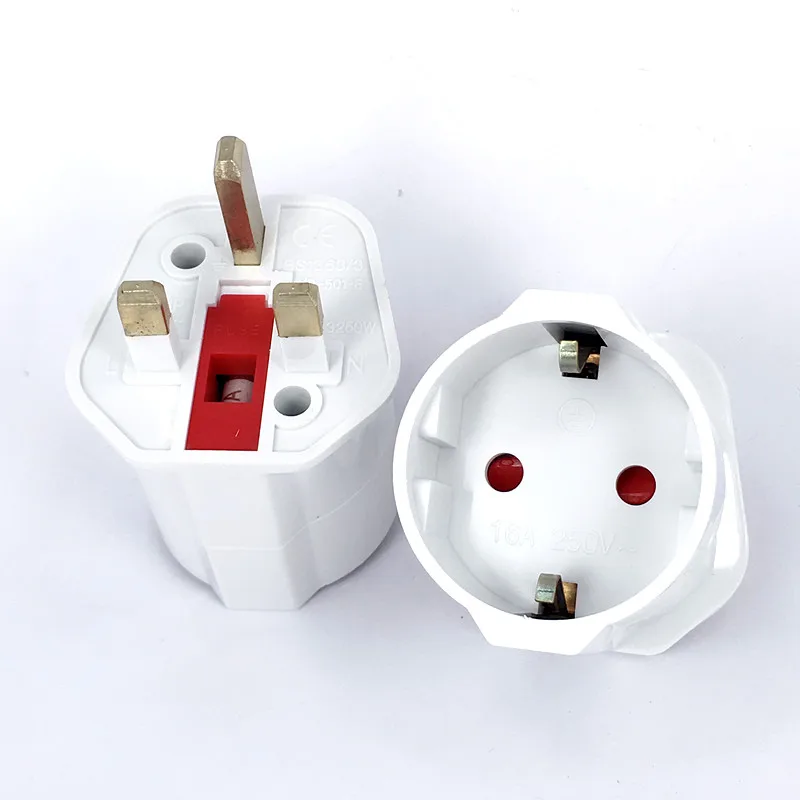 Европейская 2-контактная вилка для великобритании 3-контактный переходник