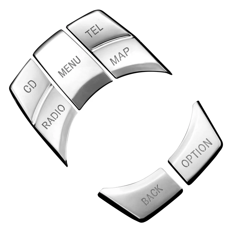 Декоративная наклейка на кнопки интерьера автомобиля For BMW X5 X6 E70 E71 из хромированного ABS