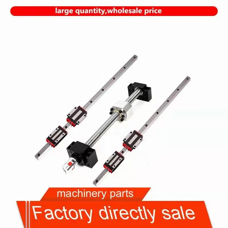 

HGR20 Square Linear guides rail 2set HGR20+guide block HGH20CA+SFU1605 ball screw 5mm lead screw+ BK12BF12cnc linear actuator