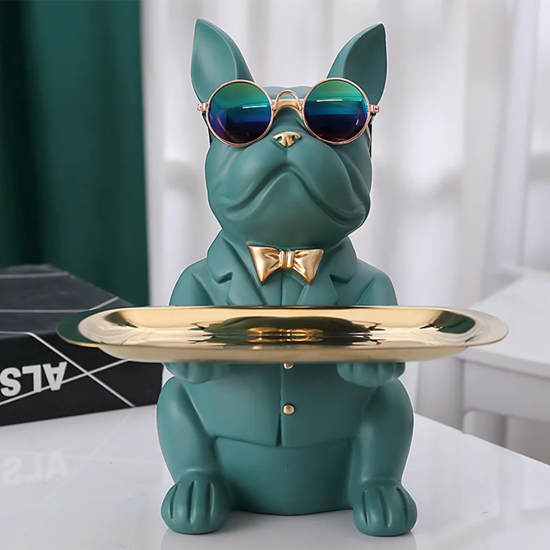 Скандинавская скульптура французского бульдога поднос для статуй собаки