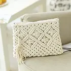 Женский соломенный Плетеный Повседневный клатч в богемном стиле, модная простая повседневная сумка с кисточками, винтажная Пляжная сумка для женщин и девушек